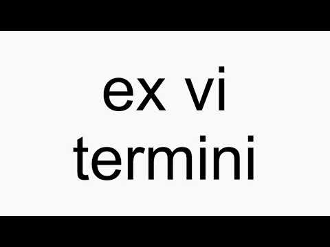How to pronounce ex vi termini