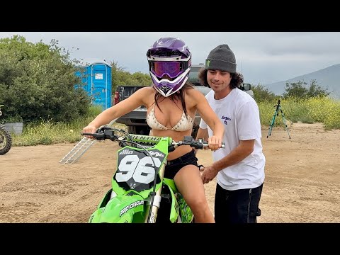 My Wife Breaks In My KX 450!
