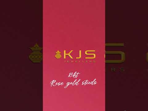 Own this uniquely designed 18kt rose gold stud exclusively crafted colorful gold earrings✨