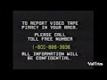 Hong Kong VHS Anti Piracy Hotline Screen Early 1990s