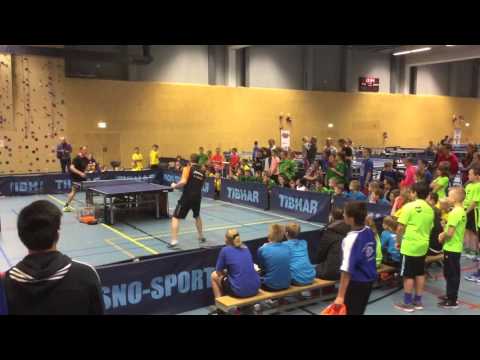 NK tafeltennis 2016 - 20-03-2016 - Table Stars the Battle - demonstratie MJ Tafeltennis