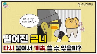 [냐폴레옹 영상툰] 5화 - 금니가 빠졌다? 보철물이 떨어졌을 때 대처방법