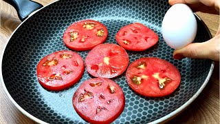 1 tomato 2 eggs! Quick recipe perfect for breakfast! Simple and delicious recipe 😍😋