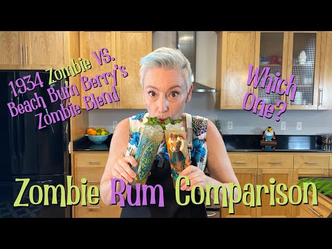 Which Zombie Tiki Drink is Better? Hamilton~BeachBum Berry's Rum Blend or the 1934 Recipe?