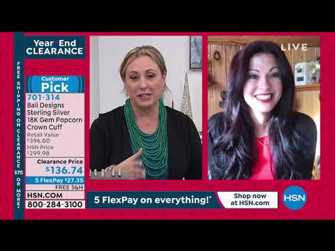 Bali Designs Sterling Silver   18K Gemstone Popcorn Patt...