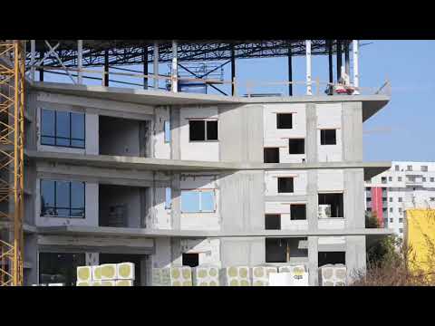 Noua clădire a ITPB (octombrie-noiembrie 2019) (realizarea acoperișului)