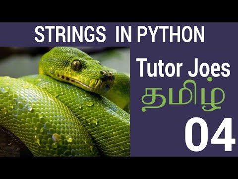 String and Its Functions In Python Part 1 Tamil