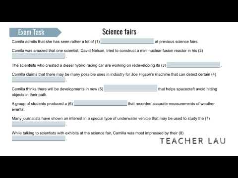 C1 Exam Booster - Listening P2 WS1 - Science Fairs