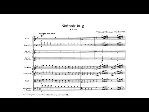 Mozart: Symphony No. 25 in G minor, K. 183/173dB (with Score)