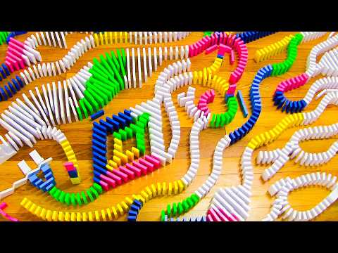 30 minutes of satisfying dominoes falling to help you relax 😌