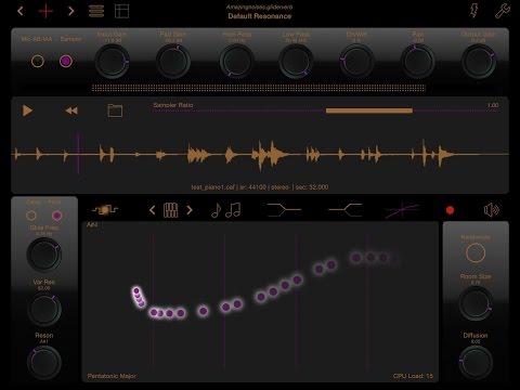 Gliderverb by Amazing Noises, Demo and Tutorial for iPad