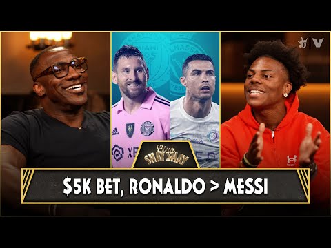 IShowSpeed Bets $5K That Ronaldo Is Better Than Messi With Shannon Sharpe | CLUB SHAY SHAY