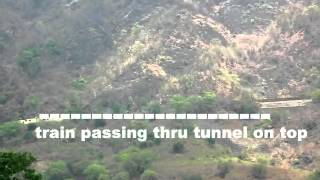 preview picture of video 'Araku train passes through these tunnels'