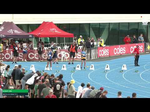 Boys U14 100m Timed Final 1: 2022/23 State Track and Field Championships