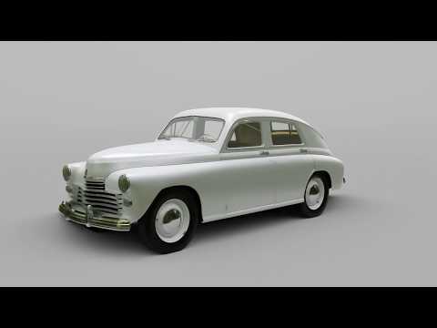 GAZ M20 3d model showcase