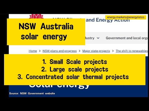 Australian NSW Government promotes olar power generation in 3 directions. Bigger projects to come