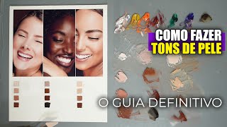 Descubra como fazer TONS DE PELE para PINTAR RETRATOS com TINTA A ÓLEO ou TINTA ACRÍLICA