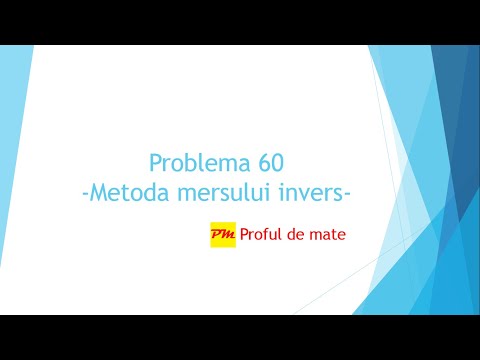 Problema 60: Metoda mersului invers #profuldemate #matematica #scoala #online