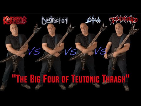 Kreator VS Destruction VS Sodom VS Tankard (German Big 4 Guitar Riffs Battle)