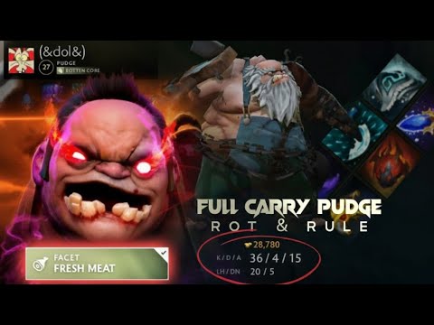 ⚔️ MONSTER Pudge Shreds Everyone | 36/4/15 Insane Carry Build