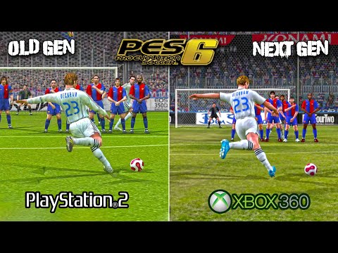 Pro Evolution Soccer 6 Free Kicks | PlayStation 2 vs XBOX 360