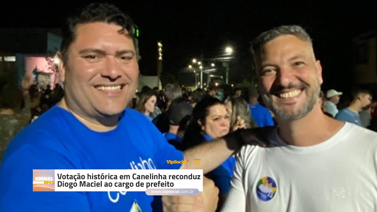 Votação histórica em Canelinha reconduz Diogo Maciel ao cargo de prefeito
