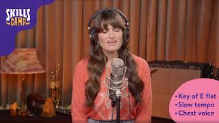 Idina Menzel Sings "Tomorrow" in the key of E flat, slow tempo, in chest voice (2020)