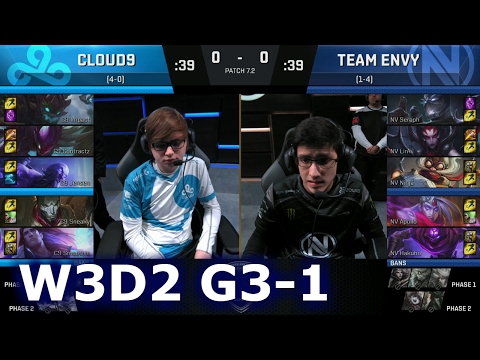 Cloud 9 vs Team EnVy Game 1 | S7 NA LCS Spring 2017 Week 3 Day 2 | C9 vs NV G1 W3D2