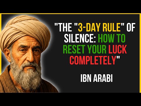 The "3-Day Rule" of Silence: How to Reset Your Luck Completely | Ibn Arabi