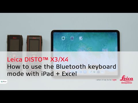 How to use the Bluetooth keyboard mode on Leica DISTO X3 or X4 with an  ipad and Excel