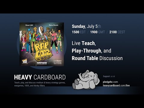 Rap Godz 2p Teaching, Play-through, & Round table by Heavy Cardboard