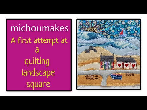 The making of my landscape quilting square