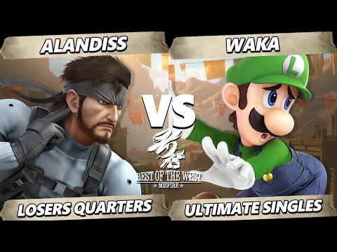 Best of the West II TOP 8 - AlanDiss (Snake) Vs. WaKa (Luigi) Smash Ultimate - SSBU