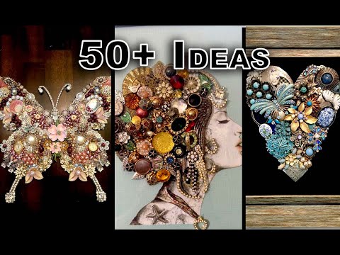 50+ IDEAS TO UPCYCLE YOUR OLD JEWELRY INTO ART | ep3