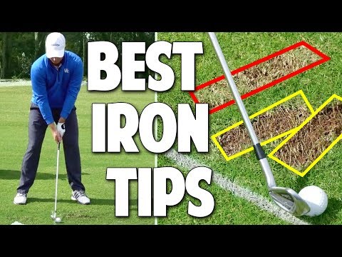 Part of a video titled Iron Swing Basics | My Best Tips For Crisp Iron Shots - YouTube