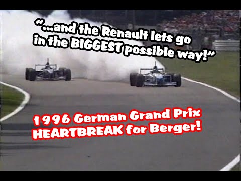 HEARTBREAK for Gerhard Berger! 1996 German Grand Prix - Murray Walker Commentates!