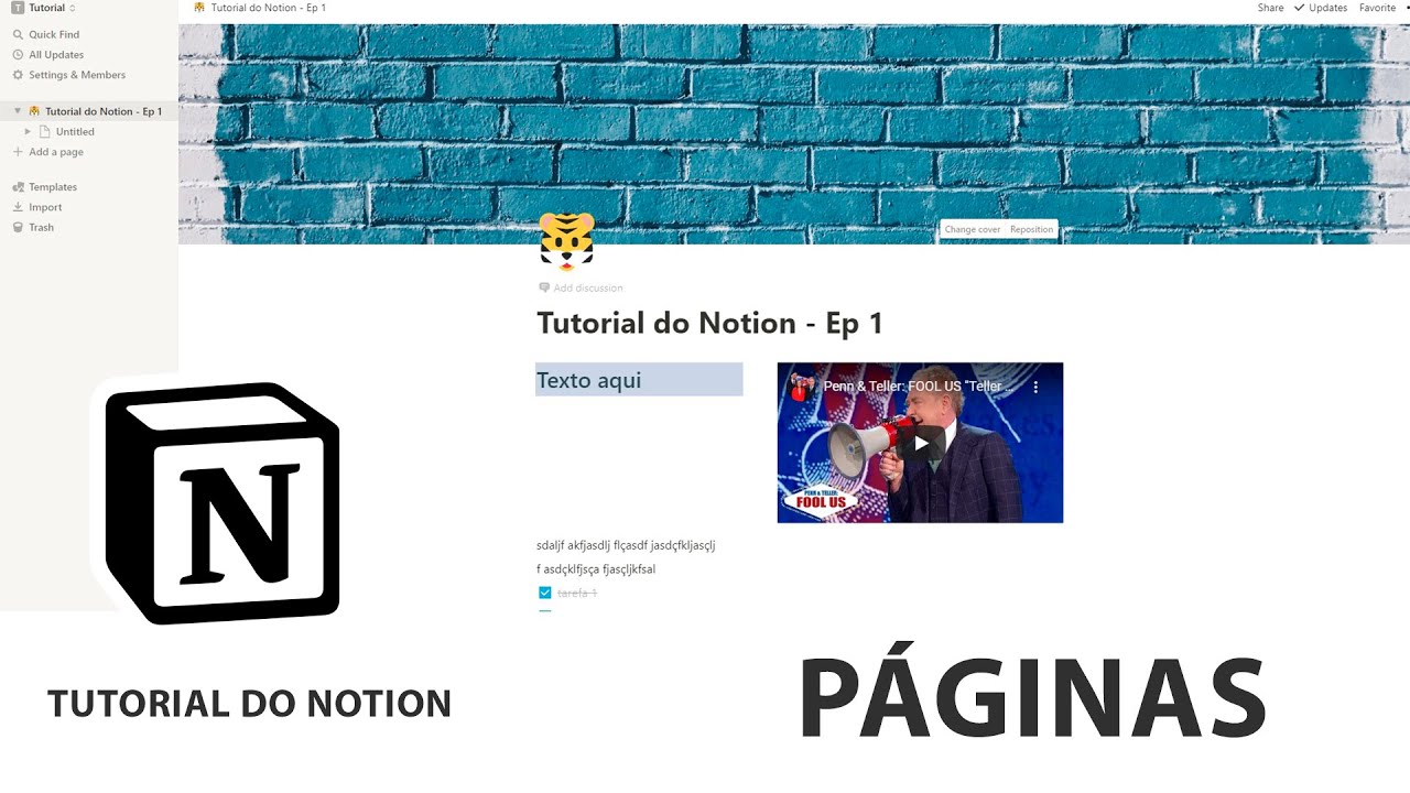 Como Usar o Notion - Ep 1 - PÁGINAS