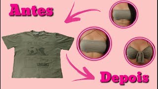 #customização Transforme camiseta em cropped + 6 maneiras diferentes de usar