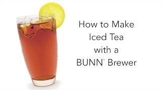 Making Iced Tea with your BUNN Home Coffeemaker