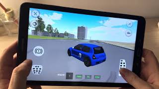 Sport Hatchback Car Driving on Samsung Galaxy Tab A (2016)