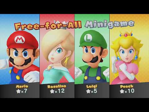 Mario Party 10 Mario VS Rosalina VS Luigi VS Peach Mushroom Park
