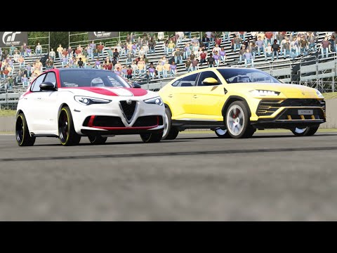 Alfa Romeo Stelvio Quadrifoglio vs Lamborghini Urus at Deep Forest Raceway