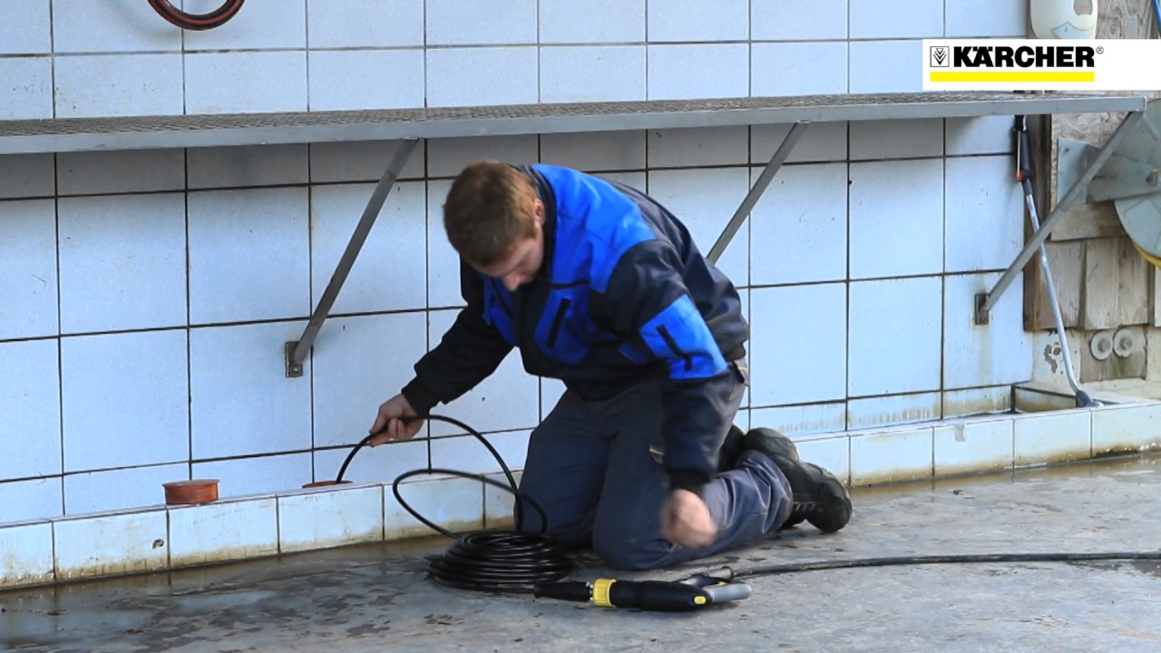 Jak udrożnić zatkaną rurę kanalizacyjną z wężem do kanalizacji Karcher - #1 myjki.com - sklep spec.