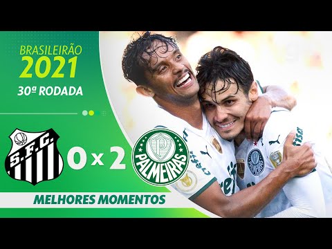 Gols e lances de Santos x Palmeiras