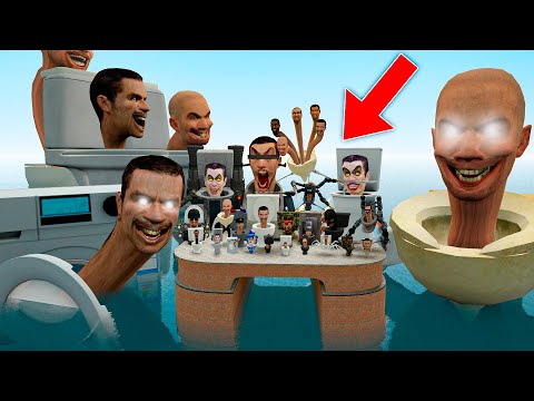 MEGA PUNCH! SPARTAN KICKING All SKIBIDI TOILETS on the FLATWATER in Garry's Mod!