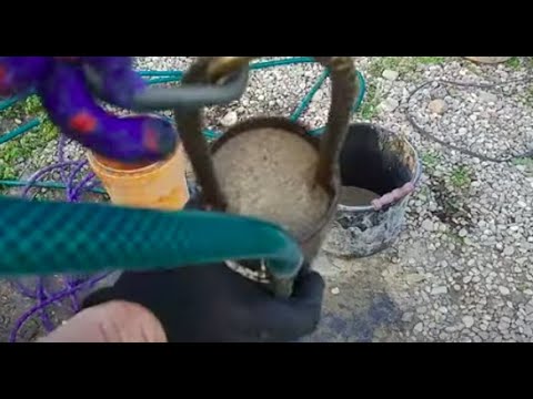 AUTOMATIC SLUDGE DRAINER - no tugging, simple solution. AMAZING!!! Well construction.