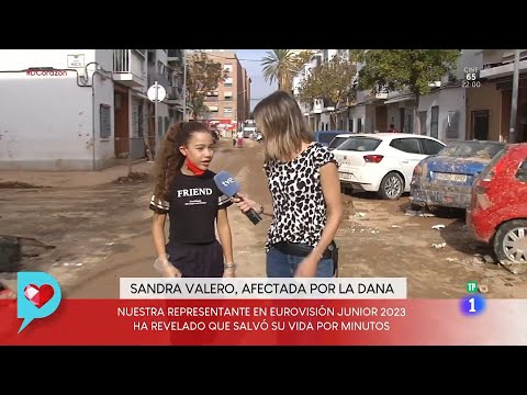Sandra Valero (🇪🇦 JESC 23) interviewed after the floods in the Valencia region (D Corazón, 10/11/24)