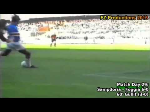 Serie A 1993-1994, day 29 Sampdoria - Foggia 6-0 (Gullit goal)