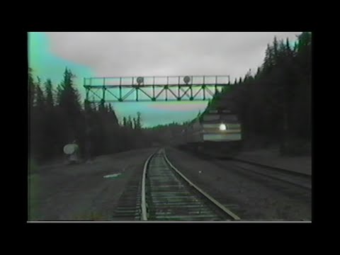 1114. AMTRAK # 14 at Cascade Summit Oregon  on May 28 1990  with 2 passenger engine motive power uni