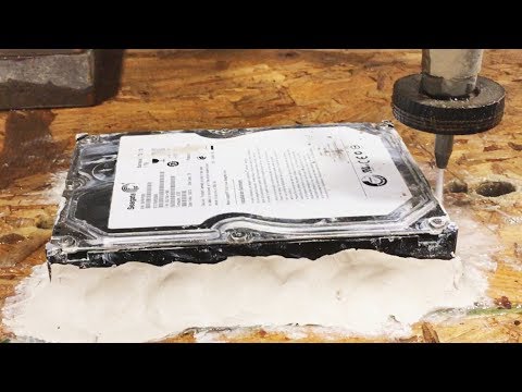 How To Erase A Hard Drive With A 60,000 PSI Waterjet - reverse data recovery